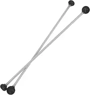 Yardwe 2pcs Portable Double Head Marimba Mallets Xylophone Mallet for Percussion Instrument with Soft Heads for Gentle Sound Versatile Tongue Drum Accessories