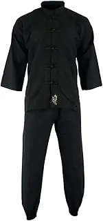[Playwell] Elite Kung Fu Ultra Light Microfibre Uniform All Black : Adults