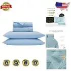 Deep Pocket Luxury King Sheets - 1000 Thread Count Egyptian Cotton in Sky Blue