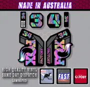 FOX style Factory 34 - 2021 Fork Decals Stickers OIL SLICK PRINT Laminated
