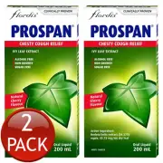 2 x Prospan Chesty Cough Relief Syrup Non Drowse Sugar Free Oral Liquid 200mL