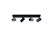 Aster Modern 4-Light Round Flush Ceiling Spot Light Lamp Black