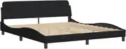vidaXL King Size Bed Frame with Headboard - Black Fabric, Modern Bedroom Furniture, Supports 183x203 cm AU King Mattress