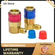 Refrigeration A/C Manifold Gauge Conversion Kit High Low Angle Quick Adapter Car