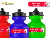 Personalised Stick-on Name Labels / Stickers for Kids, Medium Size - Oz Labels