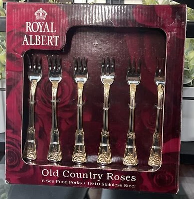 Royal Albert Old Country Roses Sea Food Forks Set