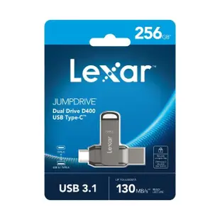 【Lexar 雷克沙】D400 256GB USB 3.1 Type-C 雙頭隨身碟