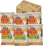 Nyan Tomo Clean Toilet Deodorizing/Antibacterial Chips, Tiny Grain, 0.7 gal (2.5 L) x 6 Packs (Sold by Case) [Cat Sand]