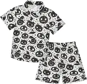 [Caihoyu] Toddler Baby Boys Short Sleeve Button Down Tops + Shorts Set Toddler Boy Clothes Summer Clothing