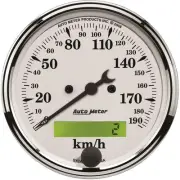 Autometer Old Tyme 3-1/8in Speedometer 190KPH AU1688-M