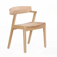 在飛比找PChome24h購物優惠-北歐鄉村風六本木原木色實木餐椅