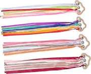 KONTONTY 4pcs Boys and Girls Rainbow Dance Hand Bell Kite Sensory Educational Toys for Toddlers