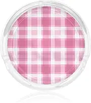 Glass Ashtray for Cigarettes Portable Decorative Modern Cigarette Ash Tray Plaid Round Cigar Ashtrays Holder Cute Cool Tabletop Ashtray for Office Home Indoor Outdoor