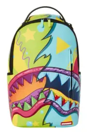 SPRAYGROUND SUPER WEIRD BACKPACK (DLXV) - Crazy Blue Green Shark Bag -Limited Ed