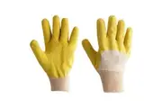 Glass Gripper G612 Gloves - Yellow Latex Wave Grip with Jersey Lining Glazier S - XL Size