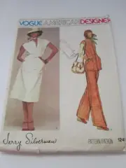 Vintage VOGUE American Designer JERRY SILVERMAN Pattern 12 DRESS TOP PANTS Uncut