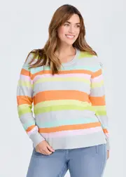 [Virtuelle] Taking Shape Bamboo Sorbet Stripe Jumper Size 20 in Sorbet Stripe - Plus Size Women's Clothing Sorbet Stripe