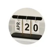 Modern Minimalist Wooden Flip Calendar Black Calendars (Current)