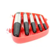 5 piece Screw Extractor Set Easily Removes Broken Screws Bolts Studs Drill Bits