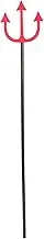 Amosfun Halloween Decorative Pitch Fork Realistic Plastic Trident for Demon Costume Accessories for Masquerade Festivals and Photo Booth Props
