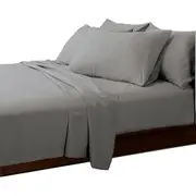 Light Grey Bed Sheet Set 4 Piece 620 TC