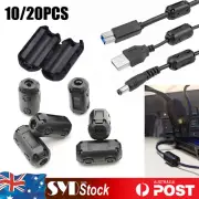 10/20PCS Ferrite Cores Ring 5mm RFI EMI Filter Cable Noise Cable Clip Black AUS