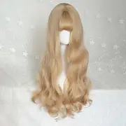 Long Full Wig - Wavy Gold - One Size