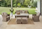 MIAMI 6 Piece Outdoor Lounge Dining Setting