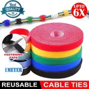 Self Adhesive Hook & Loop Heavy Duty Cable Strap Reusable Fastening Tape Roll