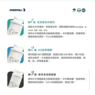 Everpoll 愛科直出式RO淨水器RO-500/600 無桶設計 濾芯更換提醒 輕巧