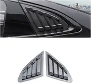 Compatible For Chevrolet Malibu 2016 2017 2018 2019 2020 2021 Car Rear Window Louver Shutter Cover Side Vent Scoop Blinds Trim Exterior(Carbon Look)