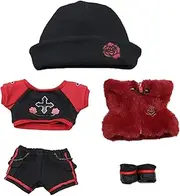 niannyyhouse Plush Doll Clothes Hat Sweatshirt Pants Shoes 8" Red
