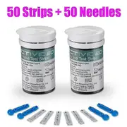 Medical Gluco Meters Diabetes Tester Blood Sugar Monitor Portable Glucometer Or Test Strips Lancet Blood Sugar Indicator Paper 50 Lancets 50 Papers