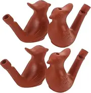 SOPOTUTU 4pcs Water Bird Whistles Realistic Clay Whistle for Celebrations Parties Unique Purple Clay Design for Bird Call Imitation