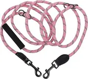 Parliky Crossbody Dog Leash: Adjustable Dog Leash for Running and Walking - Hands-Free Traction Rope with Double End Buckles for Outdoor Activities