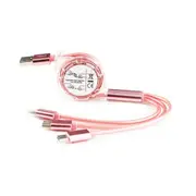 2 Pcs Charging Cable 3 In 1 For Android Type-C Three-In-One Mobile Phone Telescopic Data Line