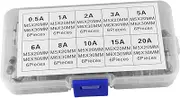 Veemoon Pack Assorted A-a Fast-Blow Glass Tube Fuses Kit Safe Electrical Circuit Protection