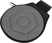 Swivel Car Seat Cushion, 360 Degree Rotating Car Seat Spinner Geometric Rhombic Shape 14.96 Inch Portable Foam Auto Seat Cushion Pad for Pregnant Women Elderly Use (Grey)
