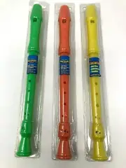 Recorder Flute Red, Green, Yellow, Full Size, Tunable,