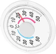 ORFOFE Mini Room Thermometer Compact Plastic Window Gauge Easy-to-read Pointer Style Indoor/outdoor Use Wall Mountable Accurate Measurement