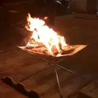 AU Stainless Steel Campfire Stand Folding Portable Fire Pit for Camping Outdoor
