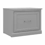 Woodland 24W Small Shoe Bench with Drawer in Cape Cod Gray - Engineered Wood