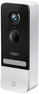 [Tapo] D230S1 2K 5MP Battery Video Doorbell Wireless, Security Camera Doorbell, Ring Chime Included, Color Night Vision, Head-to-Toe View, 6-Month Battery, IP64, Cloud &Local Storage, No Monthly Fee