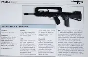 FAMAS Assault Rifle Gun Picture Out of Print Spec Sheet Article Decor Display