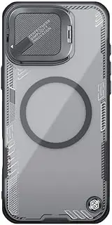 Jarttarn Translucent Case Compatible with iPhone 16 Pro Max Case, with Magnetic Protective Cover and Hidden Lens Holder Cover with iPhone 16 Pro Max (Black)