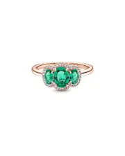 Pandora 14K Rose Gold Plated CZ Timeless Ring