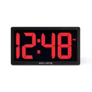 75099M 10-inch LED Digital Clock with Auto Dimming Brightness Red