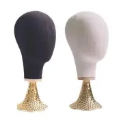 Mannequin Head Stand, Hat Holder, Fabric Head Wig Stand, Wig Display Stand Hat
