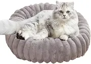 Dog Bed for Small Dogs - Plush Dog Bed Donut Soft Cat Bed | Anti-Slip Round Cat Couch Washable Pet Beds for Small Dogs & Indoor