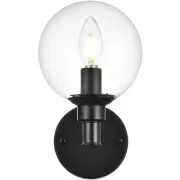 Living District LD7318W6BLK Jaelynn 1 Light 6 inch Black Bath Sconce Wall Light